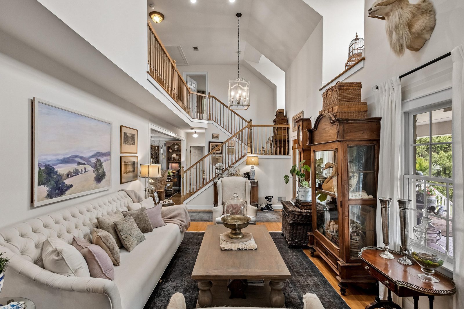 Two-story living room, Moorestown NJ