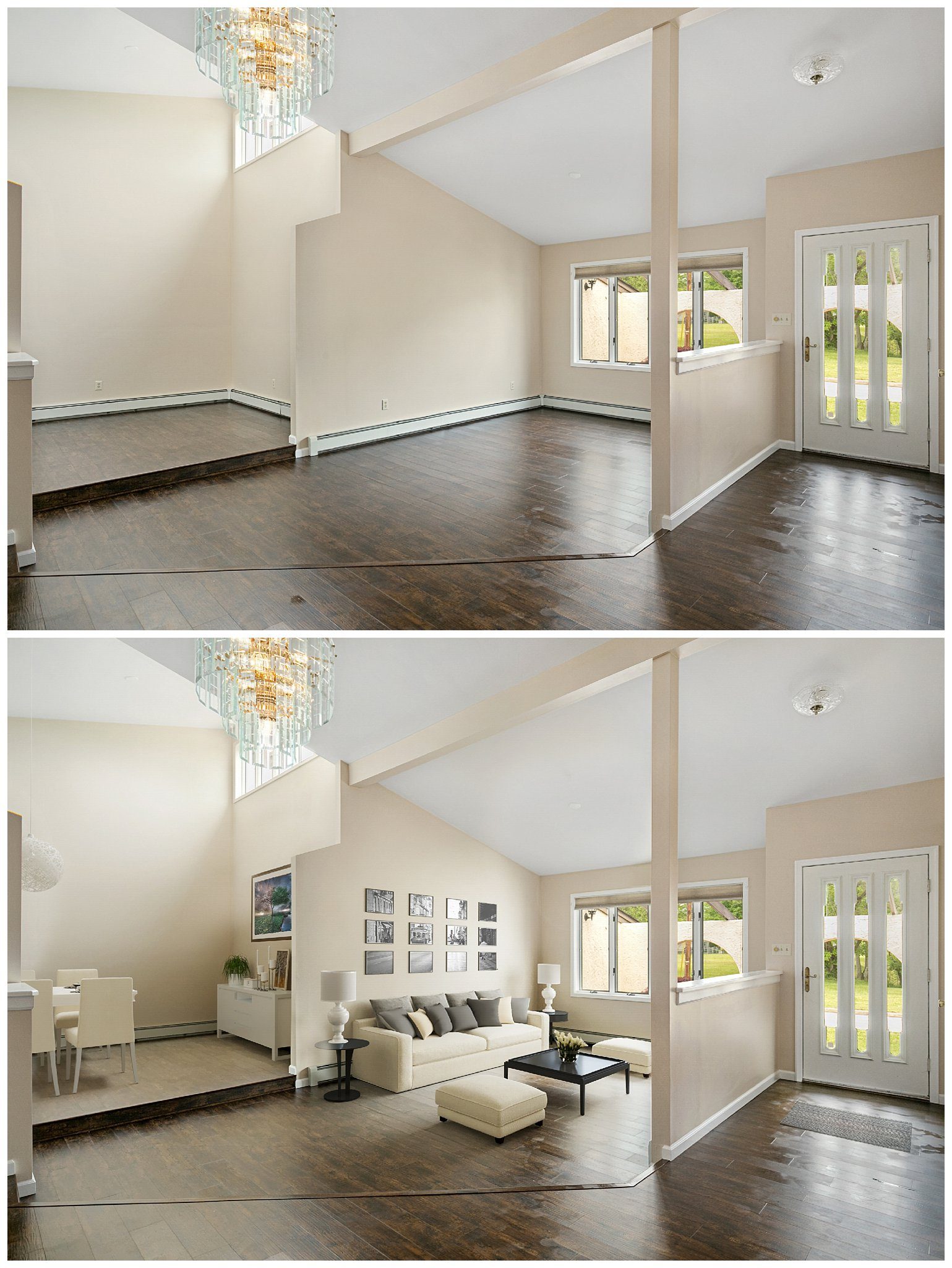 Virtual staging before and after, South Jersey